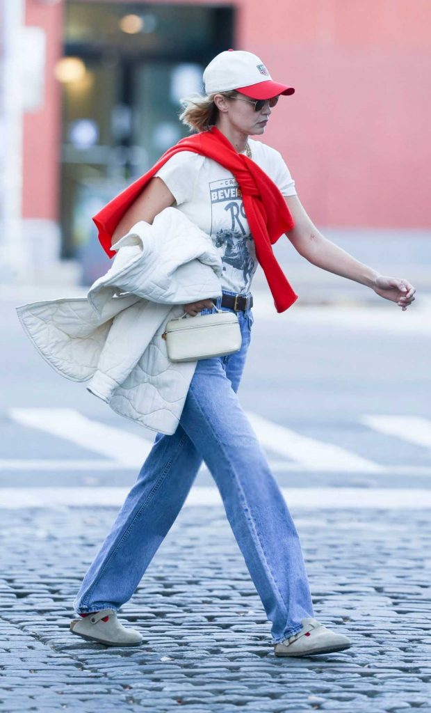 Gigi Hadid in a White Tee