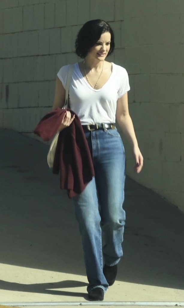 Jaimie Alexander in a White Tee