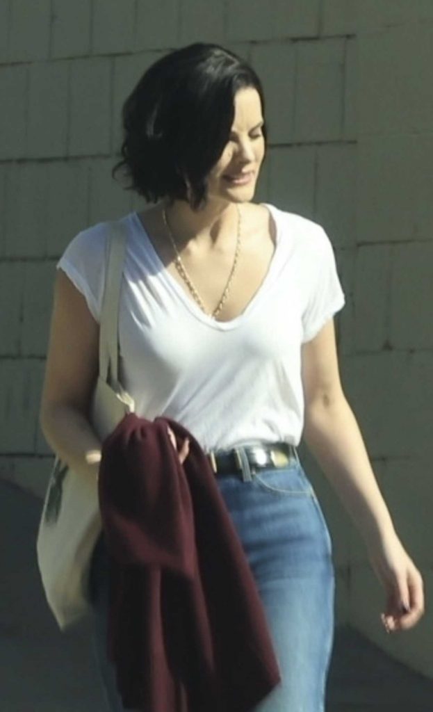 Jaimie Alexander in a White Tee