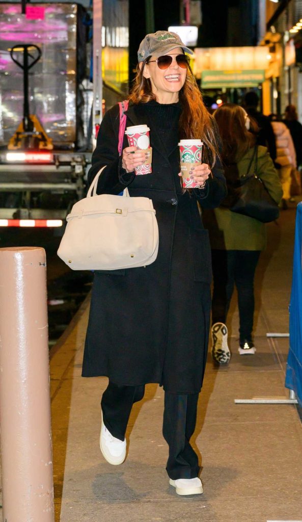 Katie Holmes in a Black Coat