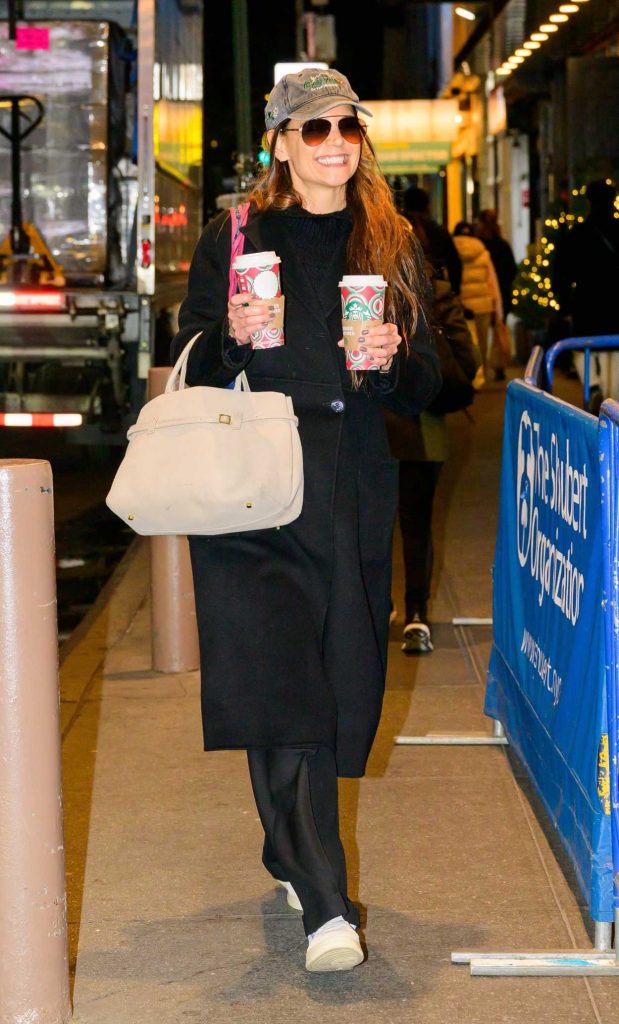 Katie Holmes in a Black Coat