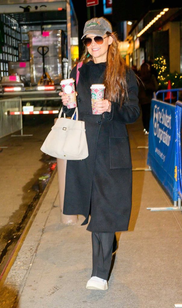 Katie Holmes in a Black Coat