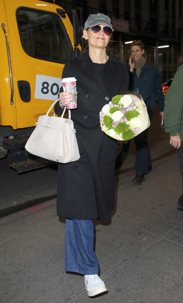 Katie Holmes in a Black Coat