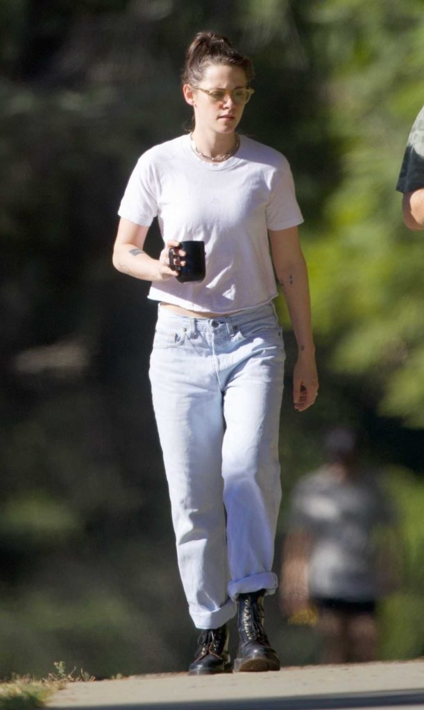 Kristen Stewart in a White Tee