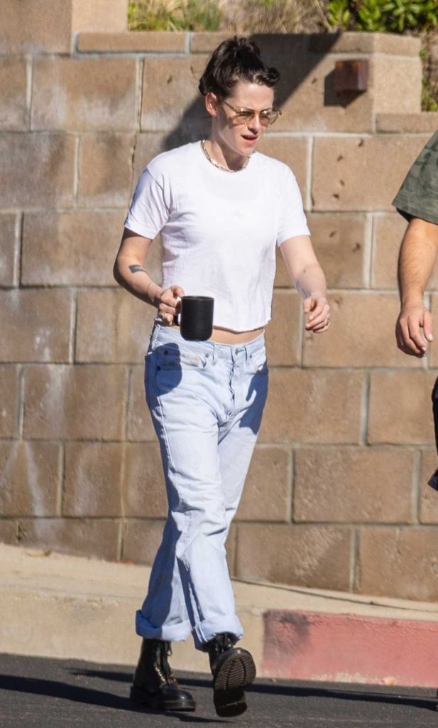 Kristen Stewart in a White Tee