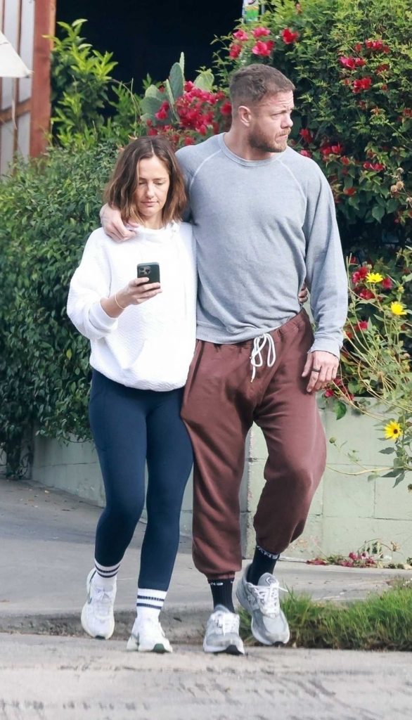 Minka Kelly in a Navy Leggings