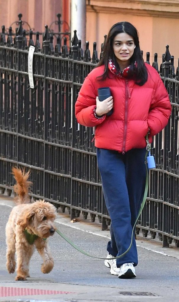 Rachel Zegler in a Red Jacket