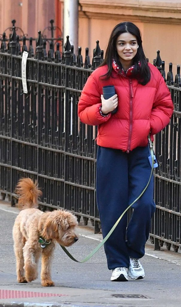 Rachel Zegler in a Red Jacket