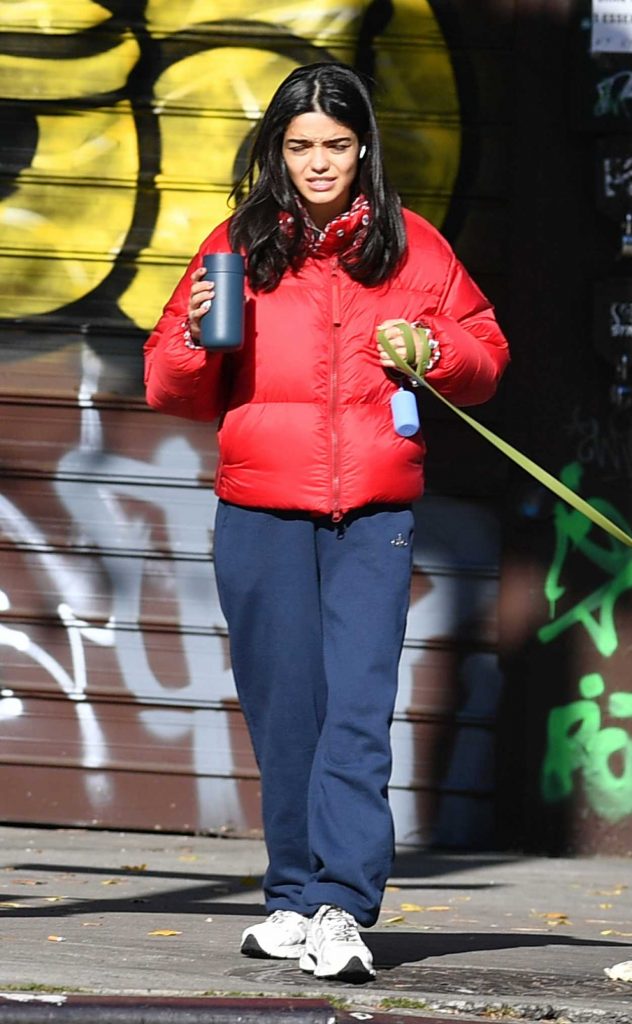 Rachel Zegler in a Red Jacket