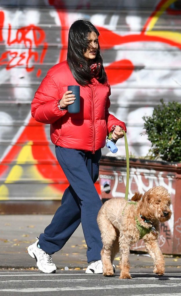 Rachel Zegler in a Red Jacket