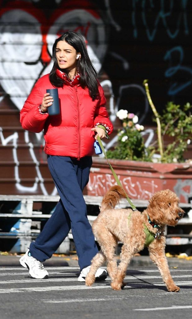 Rachel Zegler in a Red Jacket