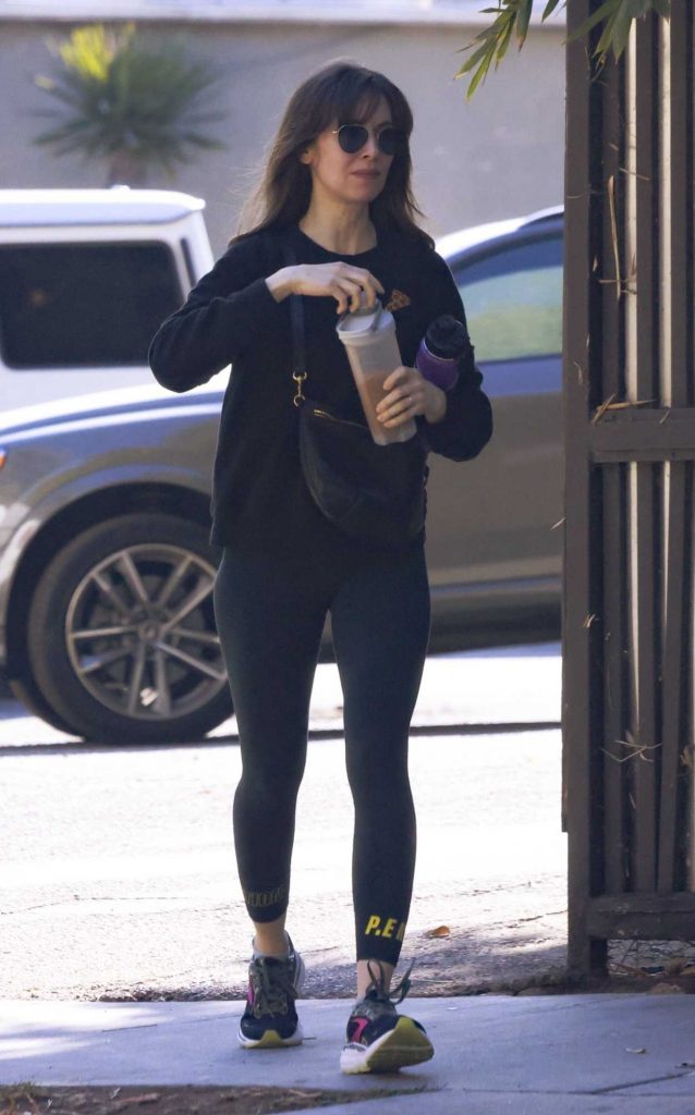 Alison Brie in a Black Sweatshirt