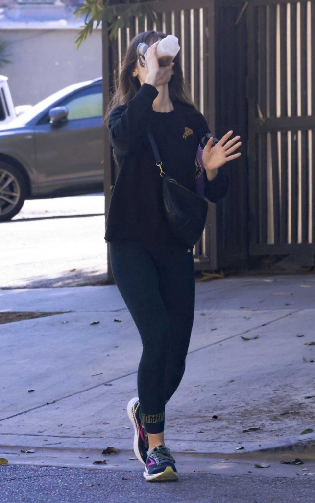 Alison Brie in a Black Sweatshirt