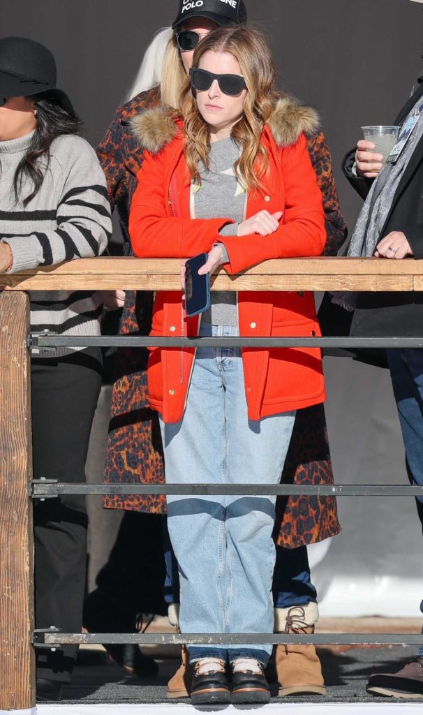 Anna Kendrick in a Bright Red Jacket