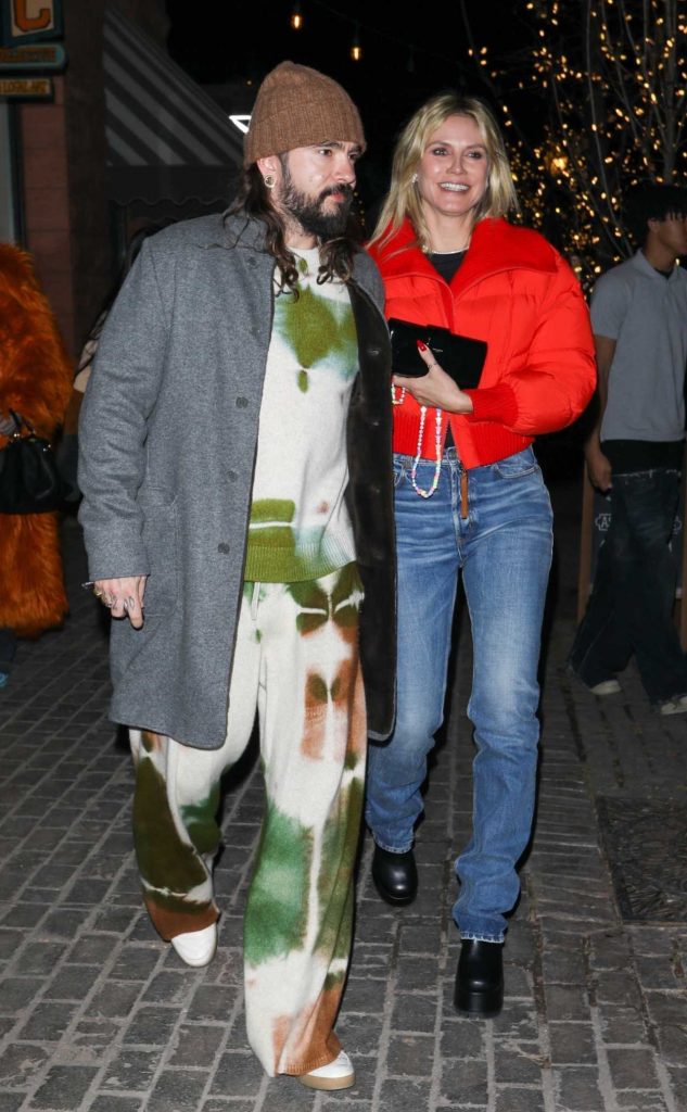 Heidi Klum in a Red Jacket