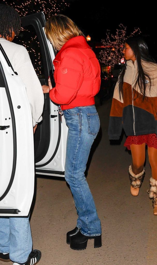 Heidi Klum in a Red Jacket