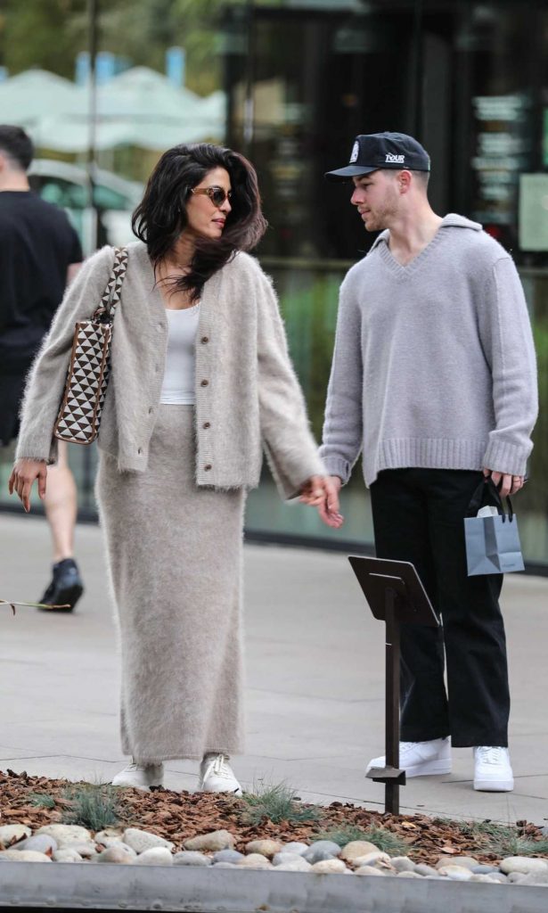 Priyanka Chopra in a Beige Ensemble