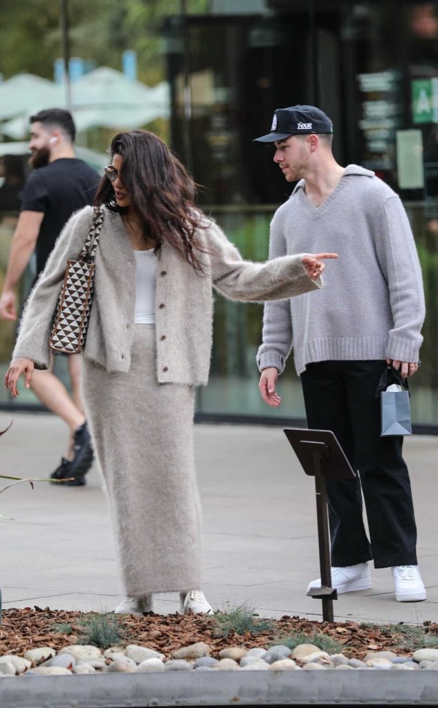 Priyanka Chopra in a Beige Ensemble