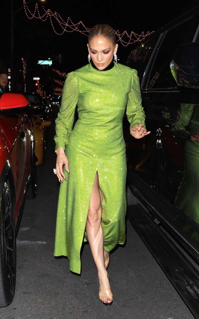 Jennifer Lopez in a Green Dress