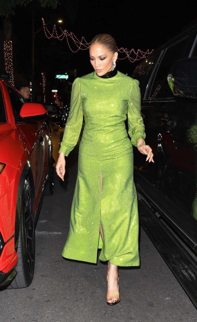 Jennifer Lopez in a Green Dress