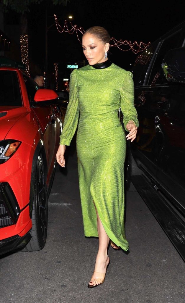 Jennifer Lopez in a Green Dress