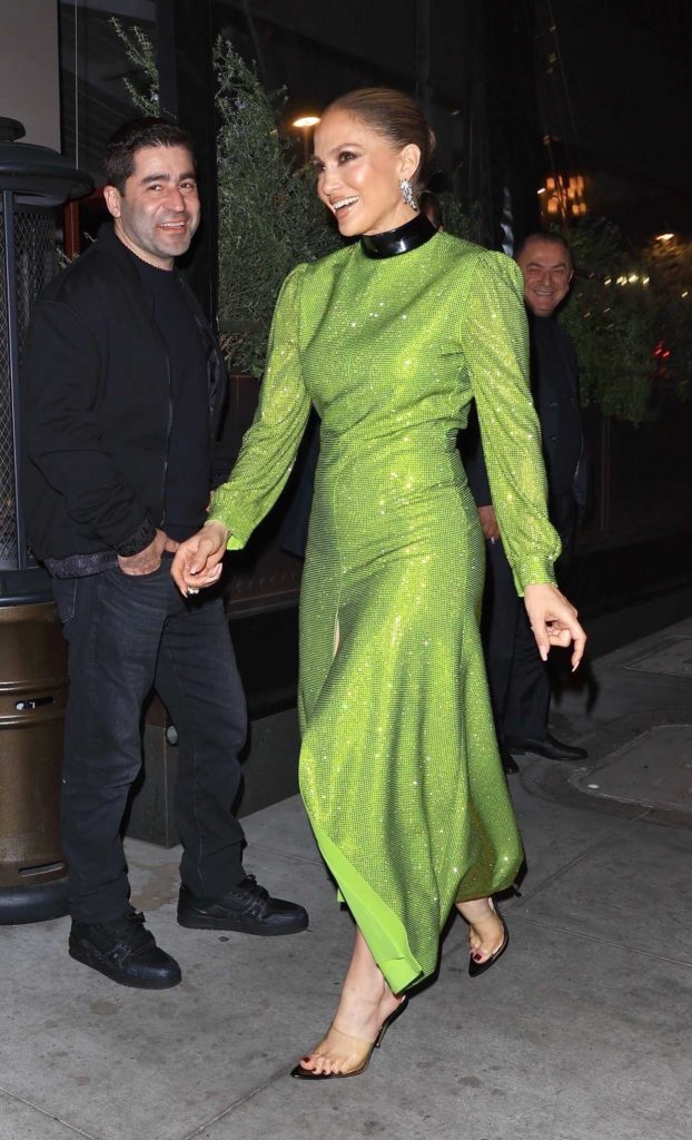 Jennifer Lopez in a Green Dress