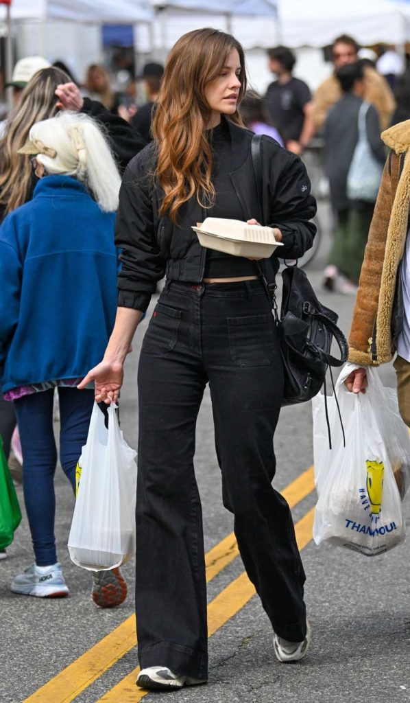 Barbara Palvin in a Black Ensemble