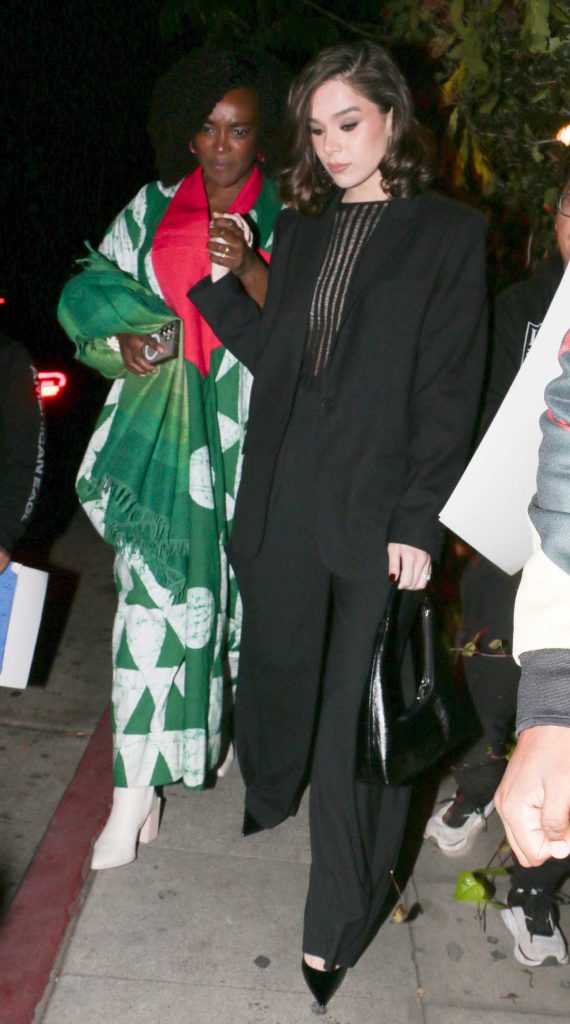 Hailee Steinfeld in a Black Pantsuit