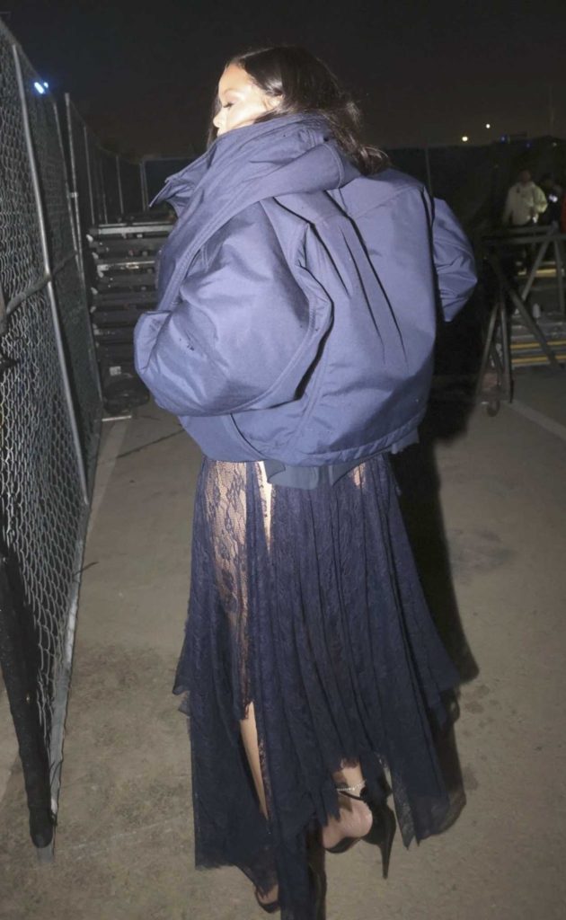 Rihanna in a Blue Jacket