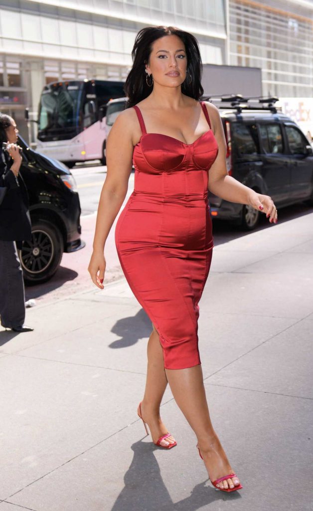 Ashley Graham in a Red Dress