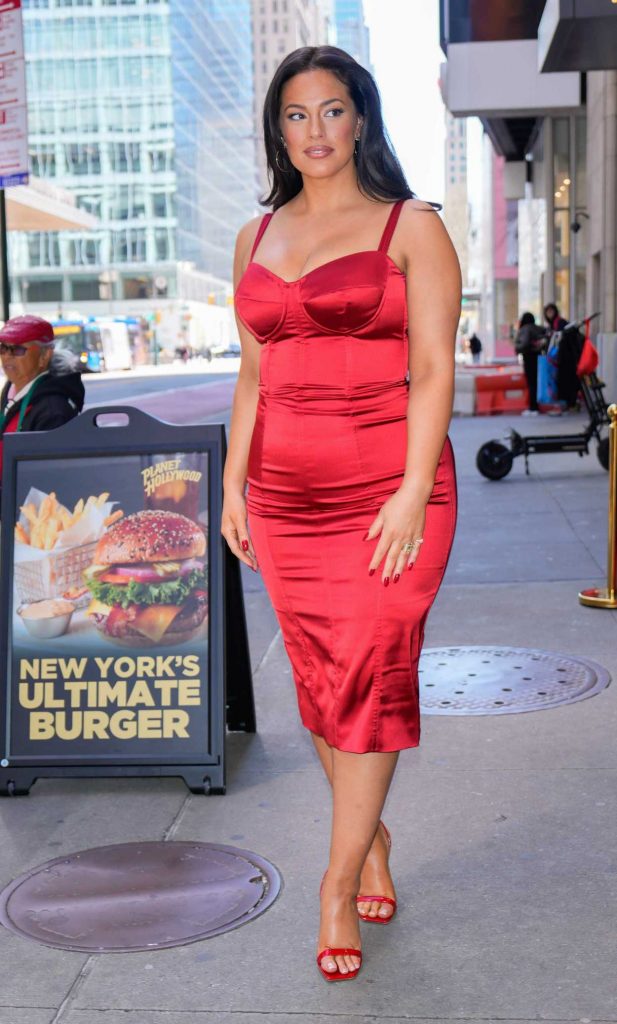Ashley Graham in a Red Dress