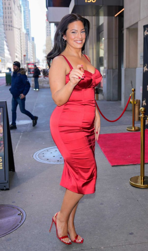 Ashley Graham in a Red Dress