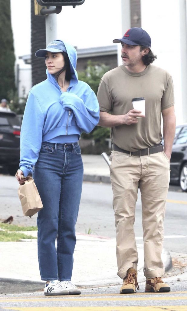 Caylee Cowan in a Blue Hoodie