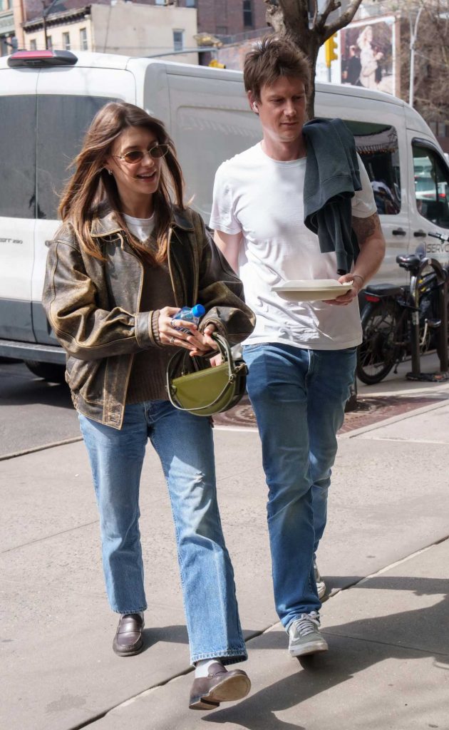 Daisy Edgar-Jones in a Leather Jacket