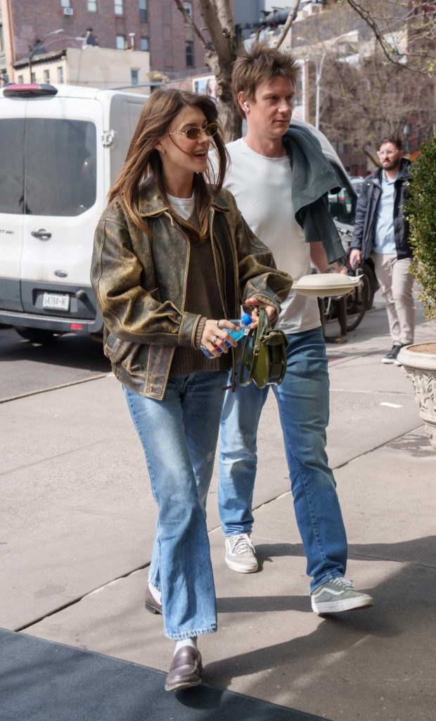 Daisy Edgar-Jones in a Leather Jacket