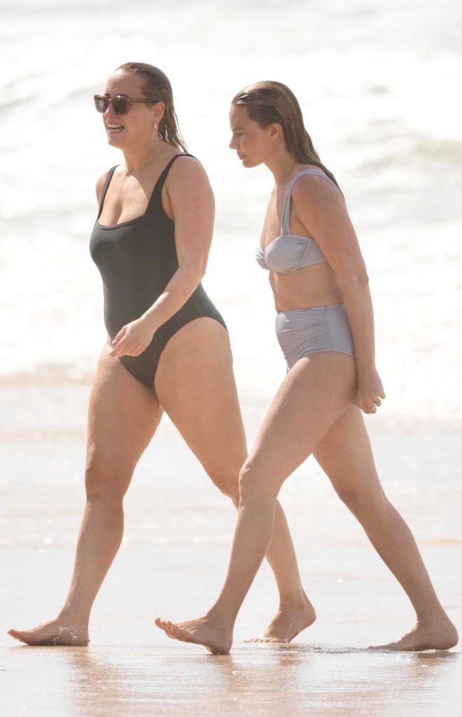 Margot Robbie in a Grey Bikini