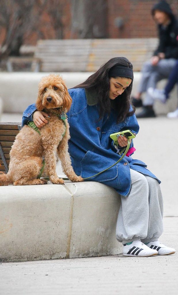 Rachel Zegler in a Grey Sweatpants