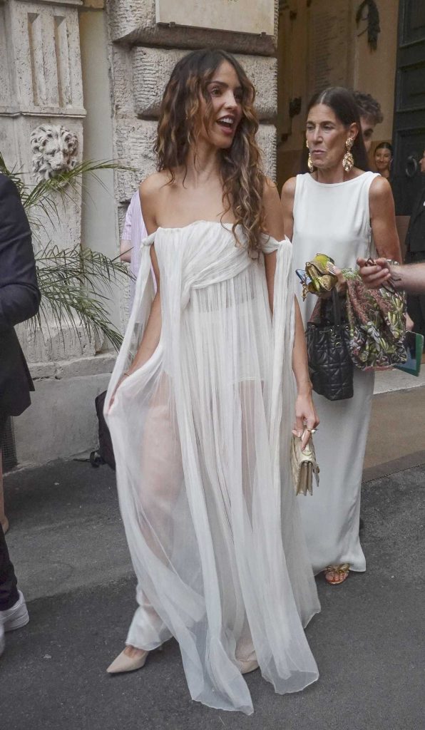 Eiza Gonzalez in a White Dress