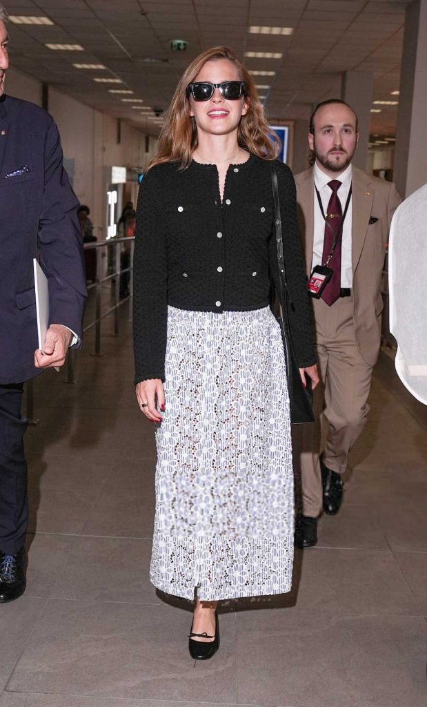 Emma Watson in a Black Cardigan