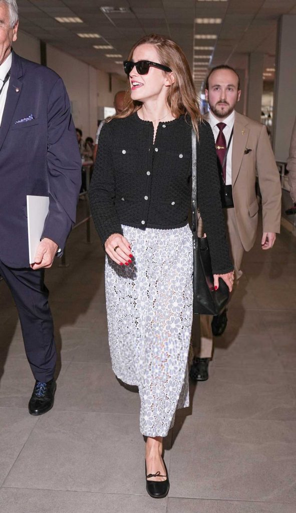 Emma Watson in a Black Cardigan