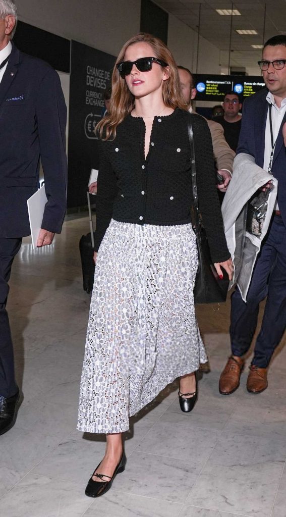 Emma Watson in a Black Cardigan