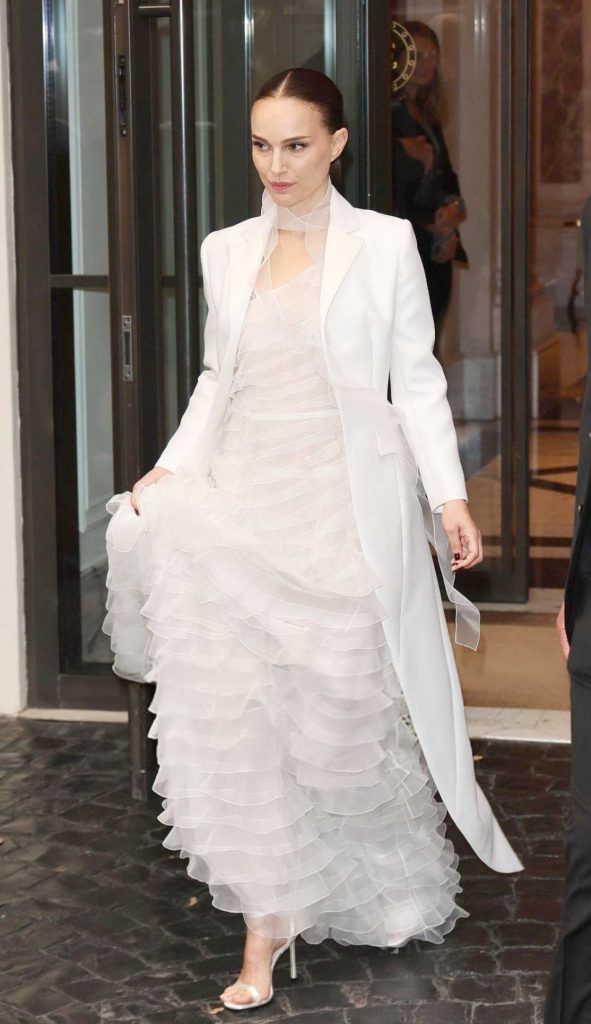 Natalie Portman in a White Dress