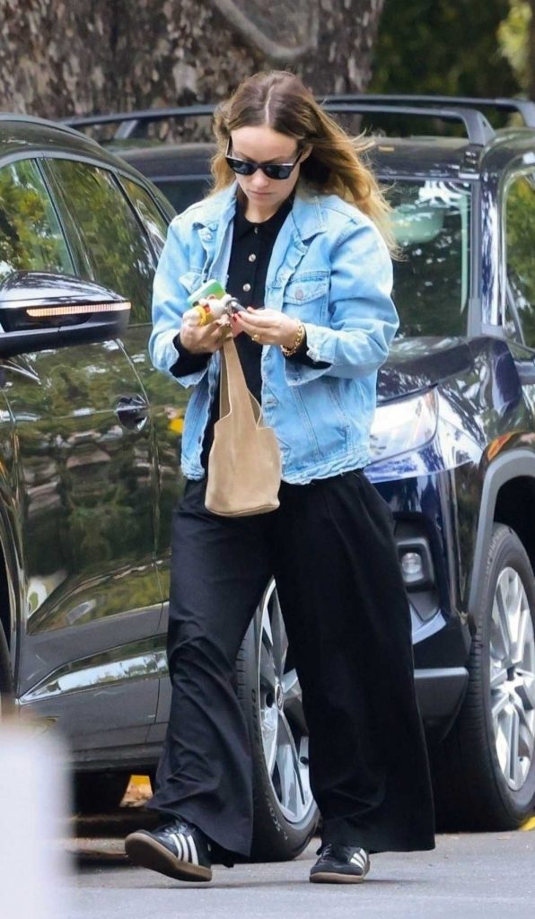 Olivia Wilde in a Blue Denim Jacket