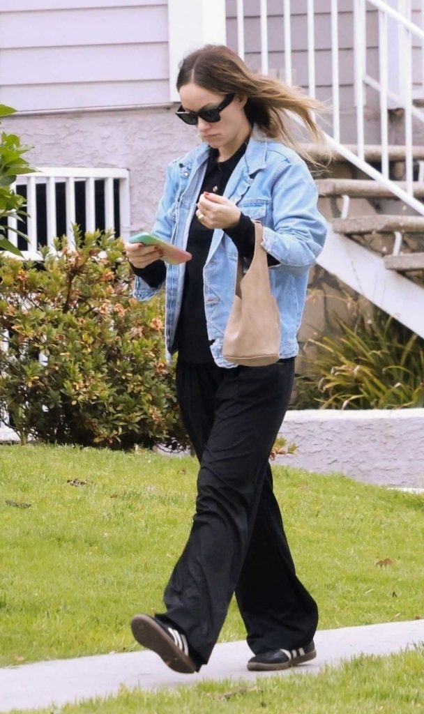 Olivia Wilde in a Blue Denim Jacket