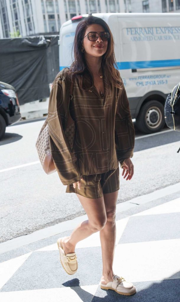 Priyanka Chopra in a Tan Ensemble