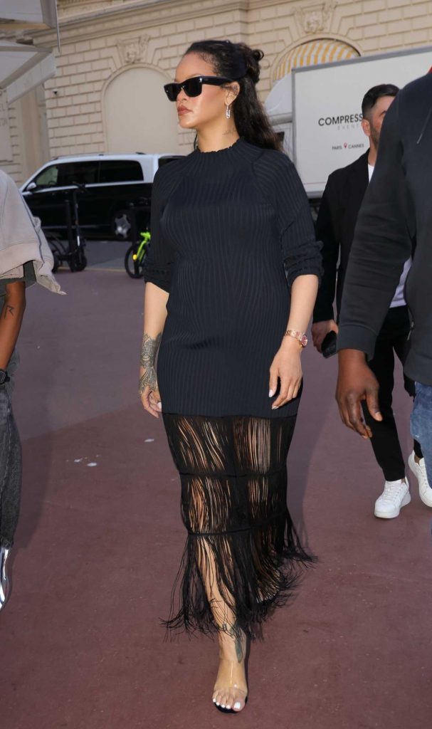 Rihanna in a Black Dress