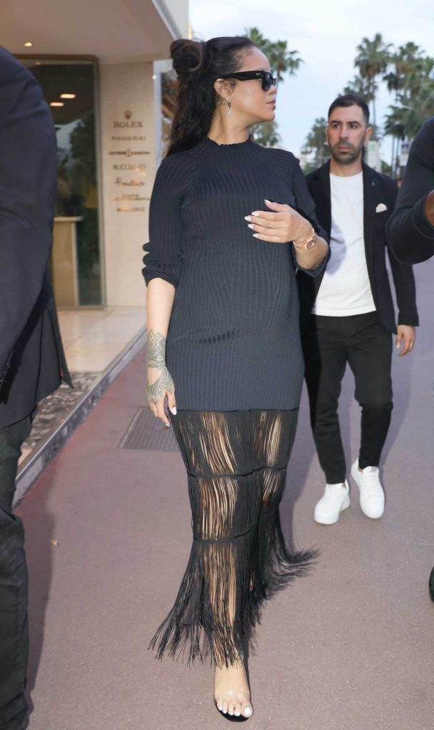 Rihanna in a Black Dress