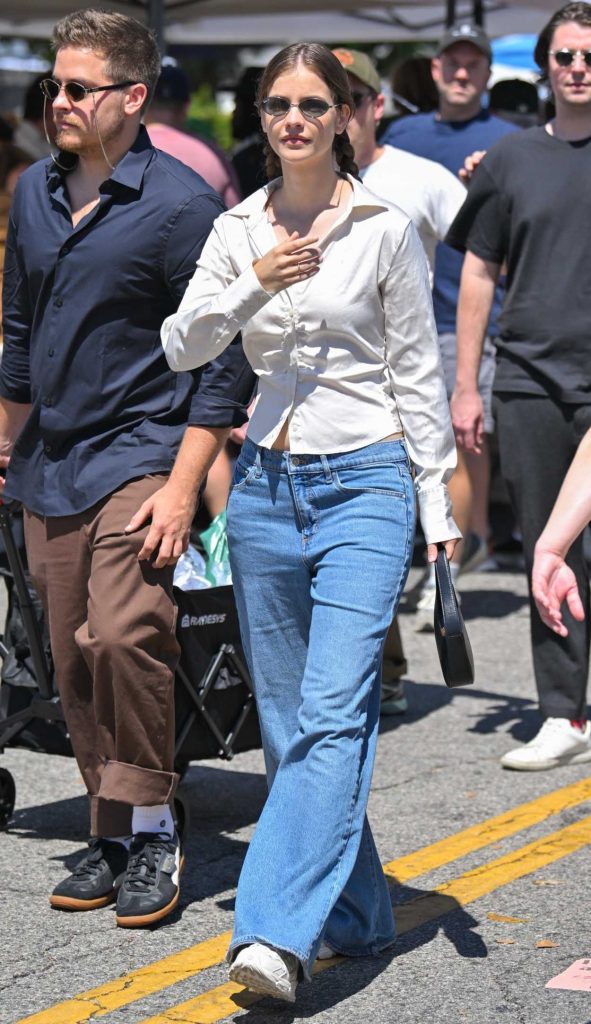 Barbara Palvin in a Blue Jeans