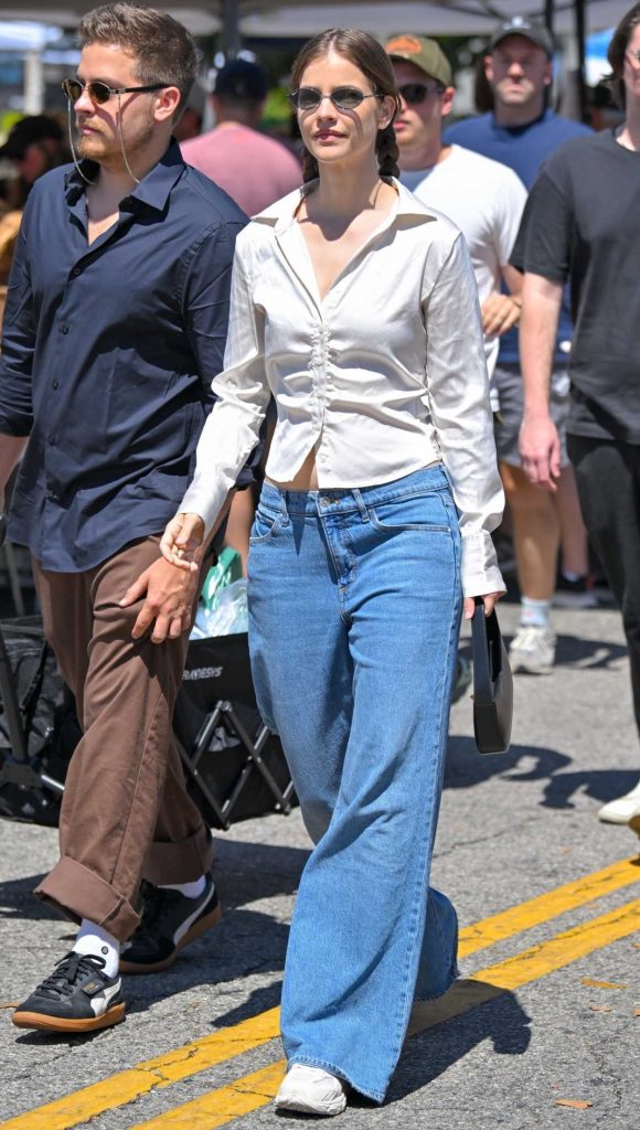 Barbara Palvin in a Blue Jeans