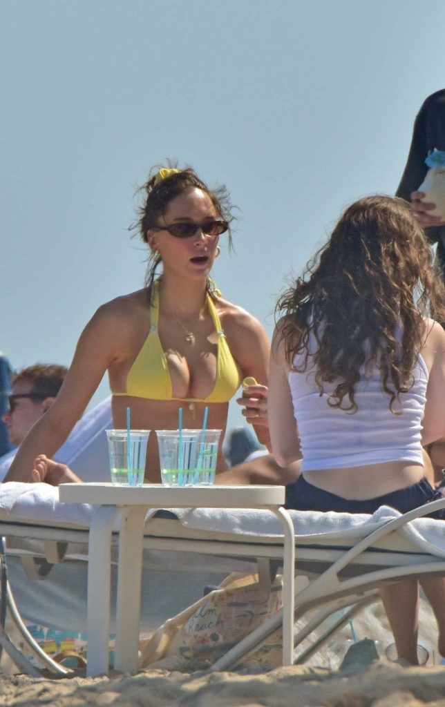 Elsie Hewitt in a Yellow Bikini